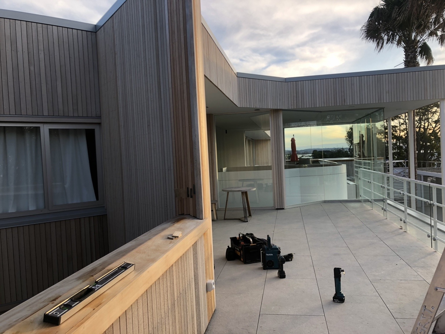 Curved cedar cladding at the Herne Bay reclad and interior refurbishment