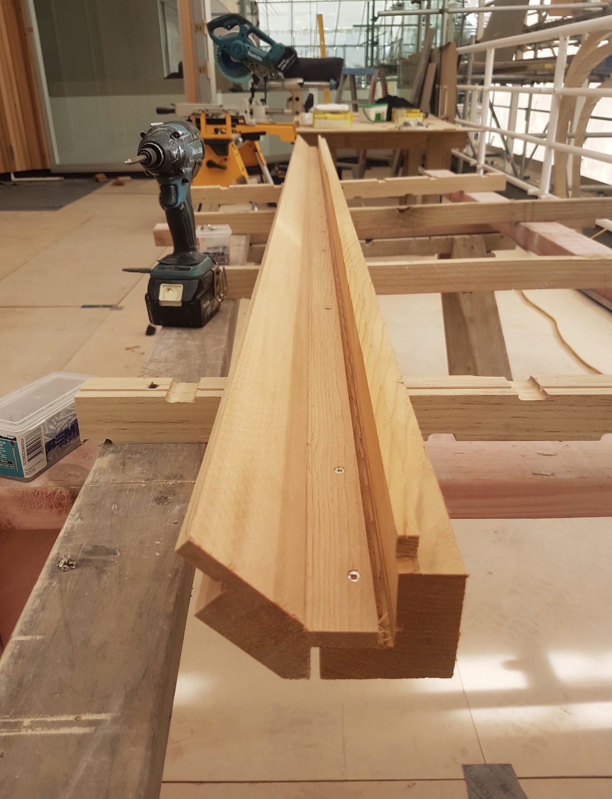 Custom exterior cedar cladding corners handmade by GRIT to suit complex angles